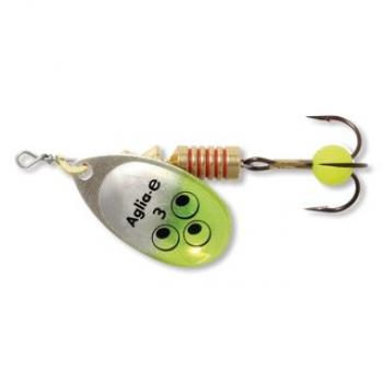 Mepps Aglia E - Brite Silver / Chartreuse Size 3